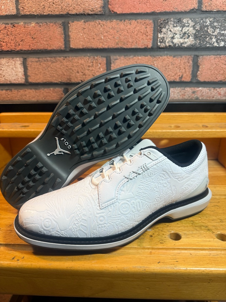 Nike Air Jordan Adg 5 Men’s Size 9.5 Golf Shoes White Black Pure Platinum